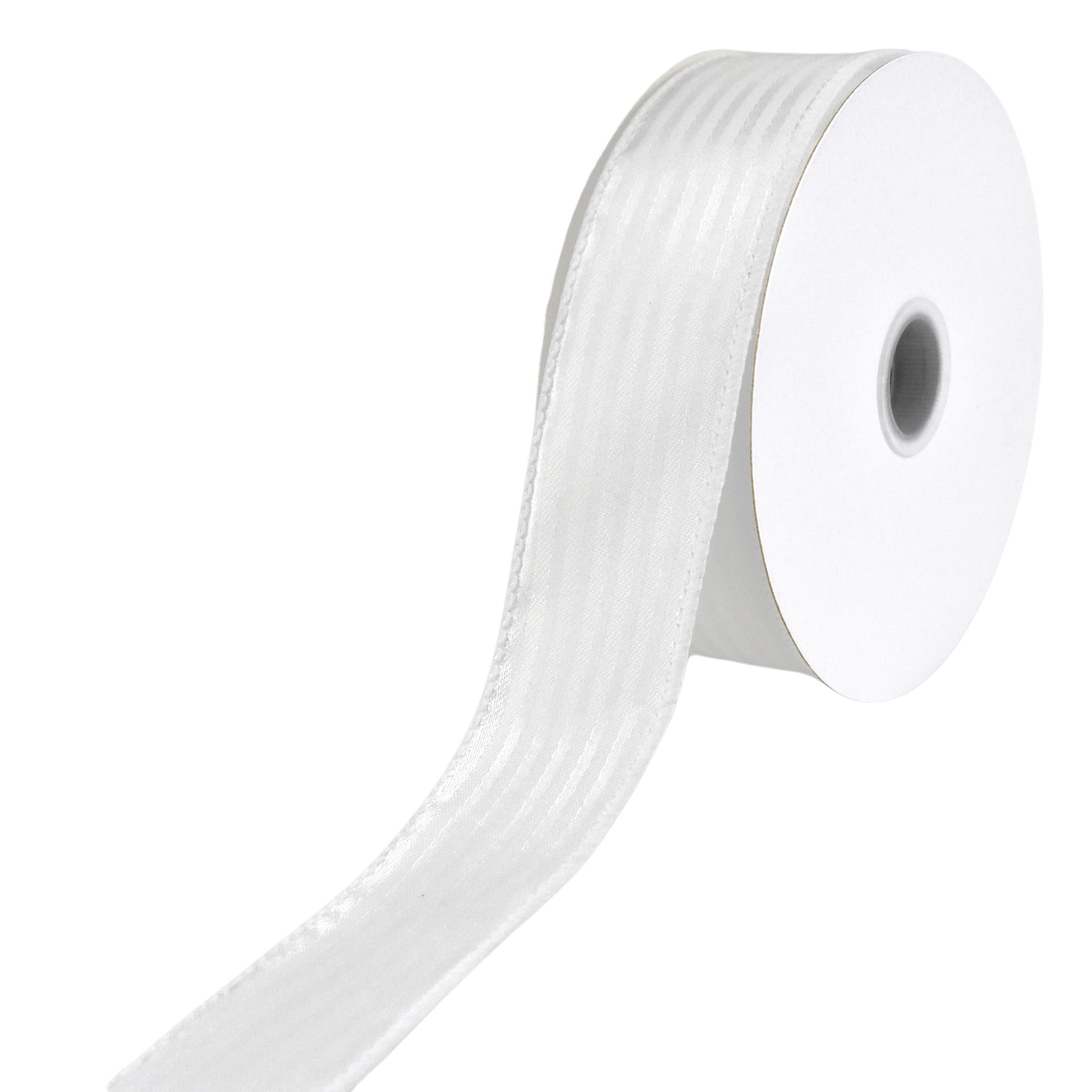 Morex Ribbon Wired Satin Ribbon, White