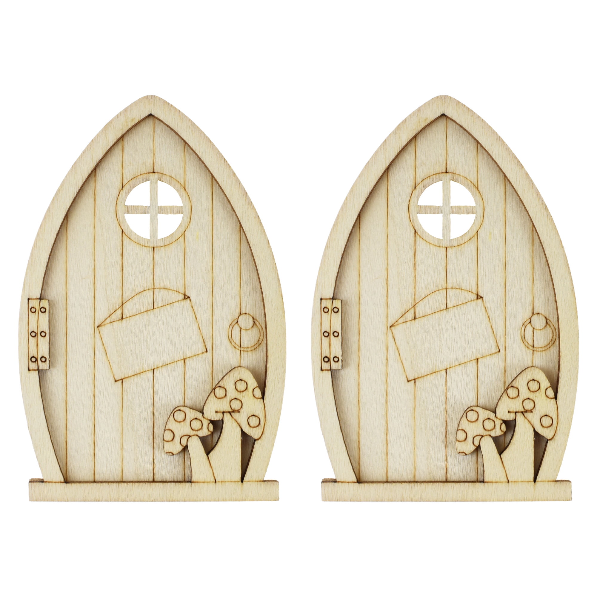 HOMEFORD ESC05 Wooden Craft Steeple Fairy Doors, 3-7/8-inch, 2-count