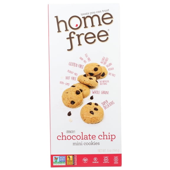 Homefree Mini Cookies, Chocolate Chip, 5 Oz, Pack Of 6