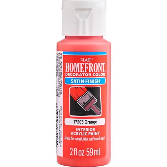 3 Pc, Homefront Decorator Color Satin Orange Hobby Paint 2 Oz