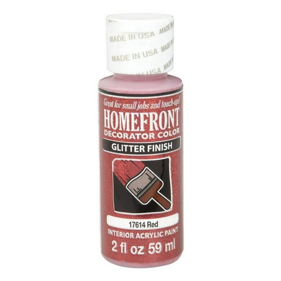 Homefront Glitter Red Hobby Paint 2 oz