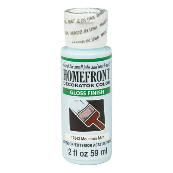 Homefront Decorator Interior and Exterior Acrylic Paint, Mountain Mint, 2 fl oz