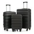 thumbnail image 1 of Homefun 3 Piece ABS Spinner Luggage Set 20 24 28 Inch Matching Color Combination Lock Carry On Suitcase,Dark Gray, 1 of 8