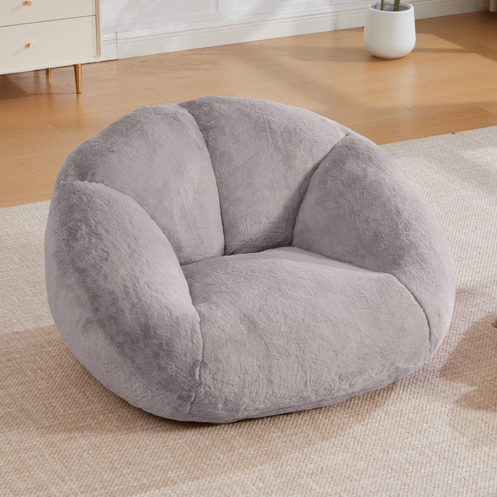 Homefun Bean Bag Chair Lazy Sofa for Adults Teens,Shell Shaped Comfy Sofa with Armrests for Bedroom Living Room,Gaming Reading