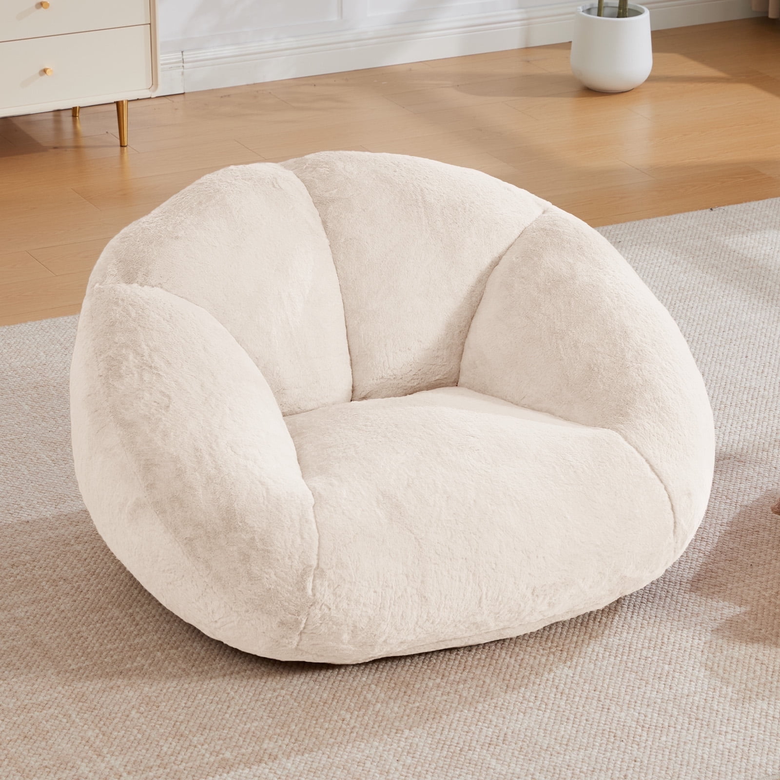 Homefun Bean Bag Chair Lazy Sofa for Adults Teens,Shell Shaped Comfy Sofa with Armrests for Bedroom Living Room,Gaming Reading