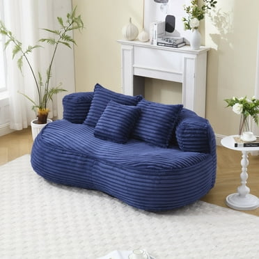 Homefun Bean Bag Lazy Loveseat Sofa Chair High Back Indoor Floor Lounger Adults Kids Accent Seating