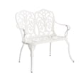 thumbnail image 1 of Homefun Cast Aluminium Butterfly Garden Bench, White, 1 of 5