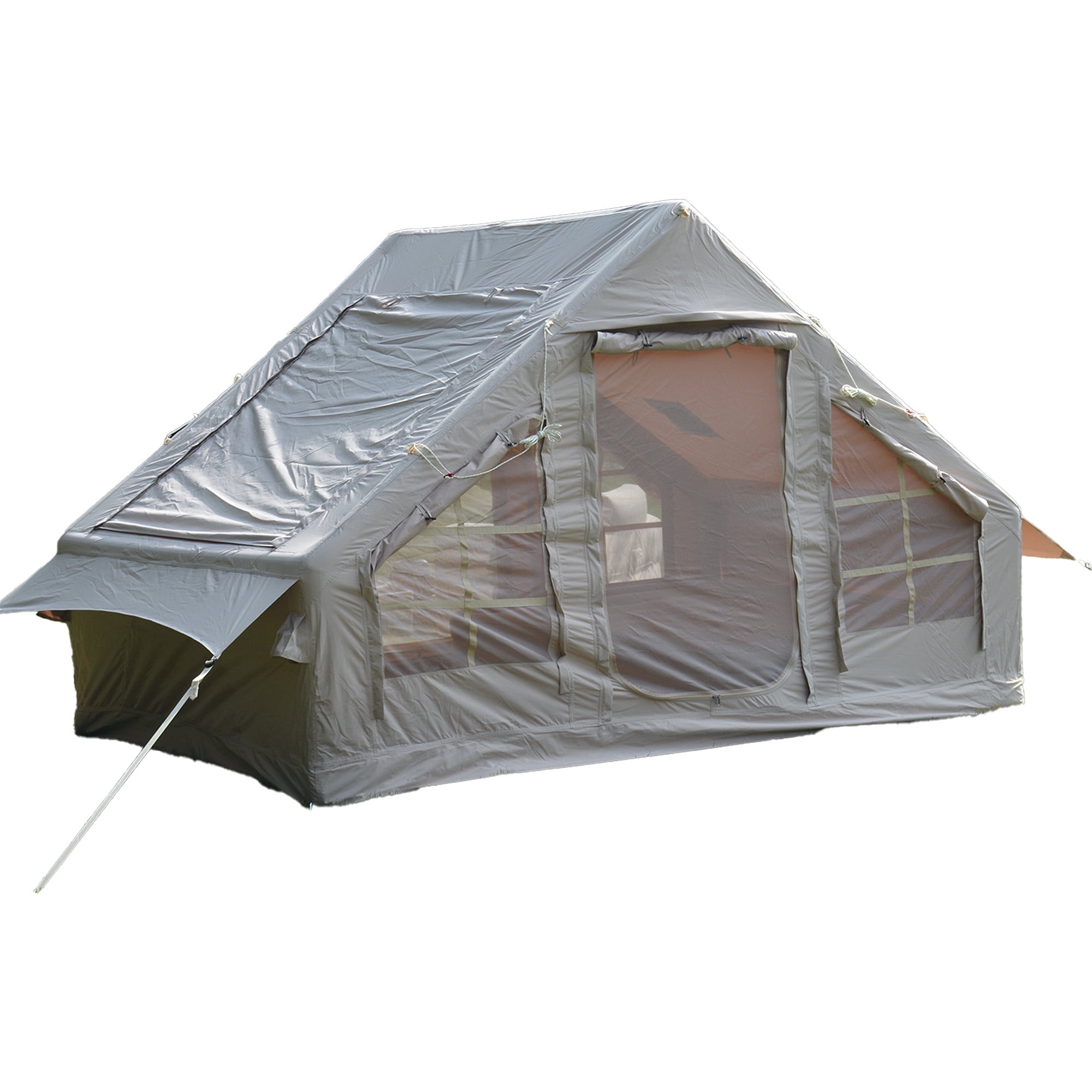 Homefun Inflatable Camping Tent 4 Season Glamping Airbeam Technology 4-6 Person Waterproof Windproof Self-Supporting Instant Setup Portable Outdoor Shelter for Family