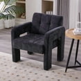 thumbnail image 1 of Homefun Modern Armchair Minimalist Nordic Padded Upholstered Accent Chair Living Room Bedroom Office Seating,Black, 1 of 7