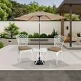 thumbnail image 1 of Homefun Outdoor Bistro Set 3pc - Cast Aluminum Table & Chairs w/Weatherproof Cushions, Rust-Resistant Patio Furniture for Small Spaces, 1 of 8