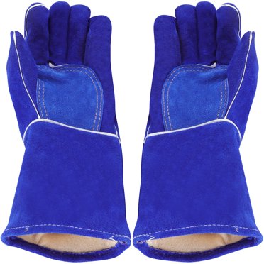 HITBOX 14″ Forge Welding Gloves – 932°F Heat Resistant, Leather, Unisex