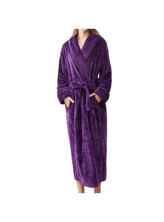 Hvyesh Winter Robe for Women Thick Thermal Full Length Bathrobe