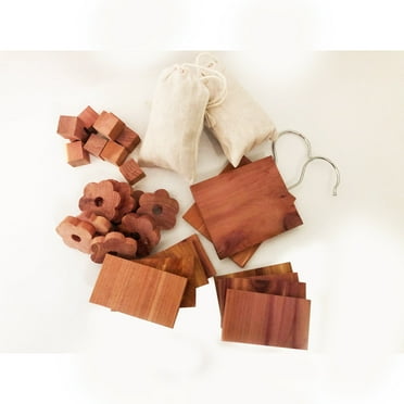 Homegrown Cedar Products Resealable Natural Cedar Moth Protection Kit for Closet, 30 count
