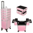 Homehour 9 in 1 Professional Rolling Makeup Nail Tech Travel Case