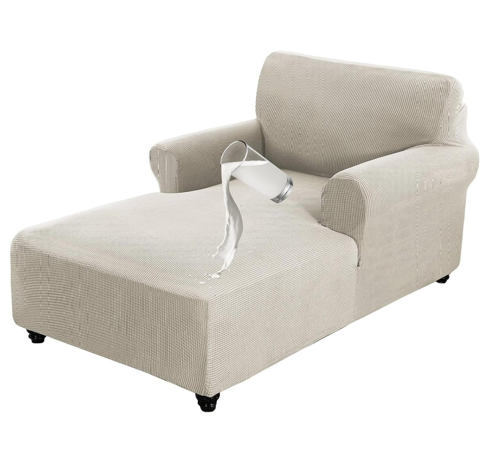 Homehour Chaise Lounge Cover, Stretch Chaise Chair Covers, Sofa Chaise