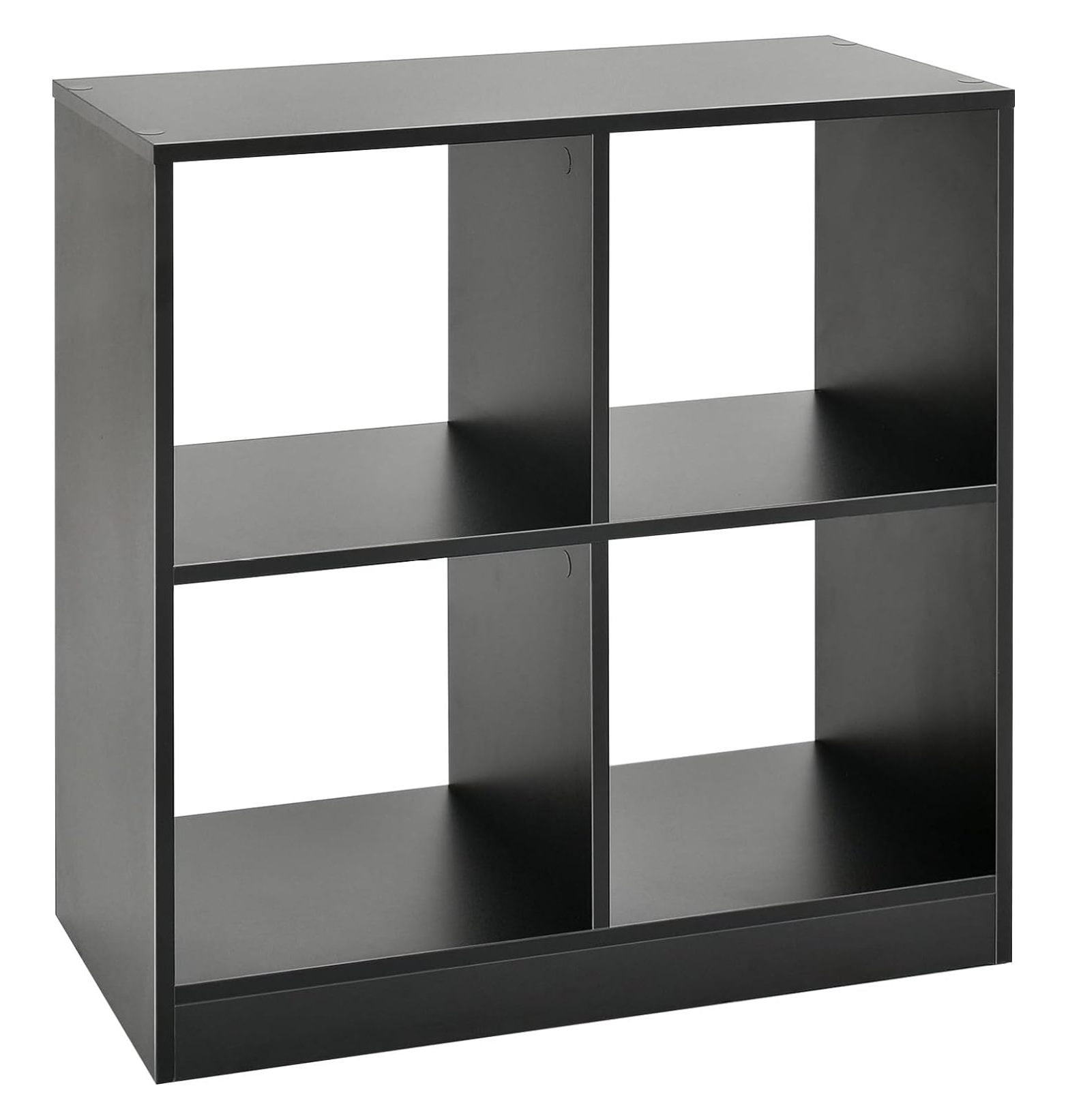 Homehour Cube Bookcase, White Book Shelf with 4 Cubes, 2Tier Small