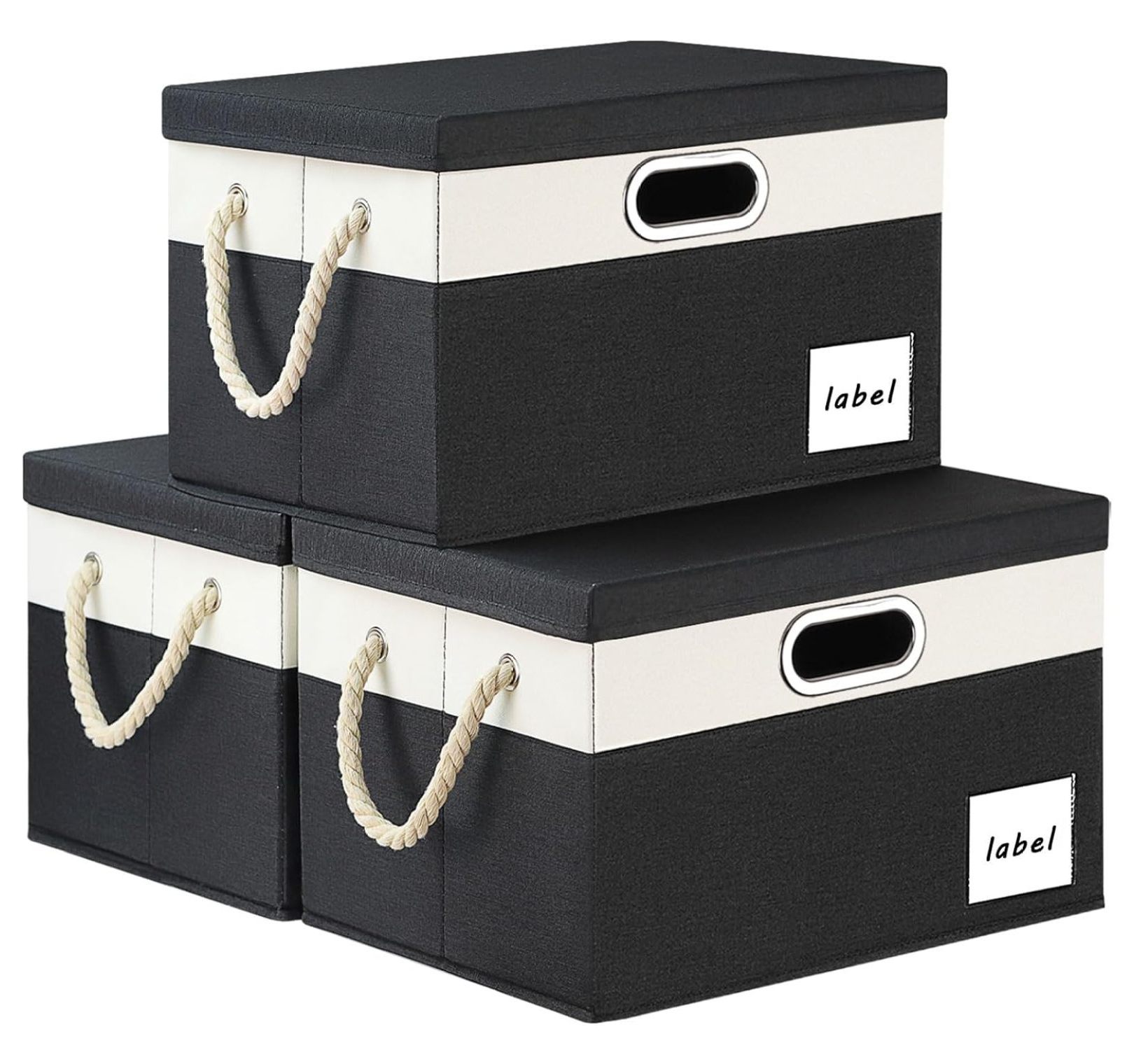 Homehour Extra Large Storage Bins with Lids, Fabric Storage Bins with