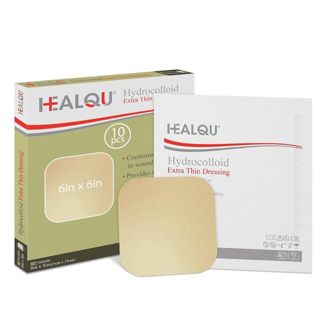 Homehour Hydrocolloid Wound Dressing 6x6" Thin Box of 10 Large