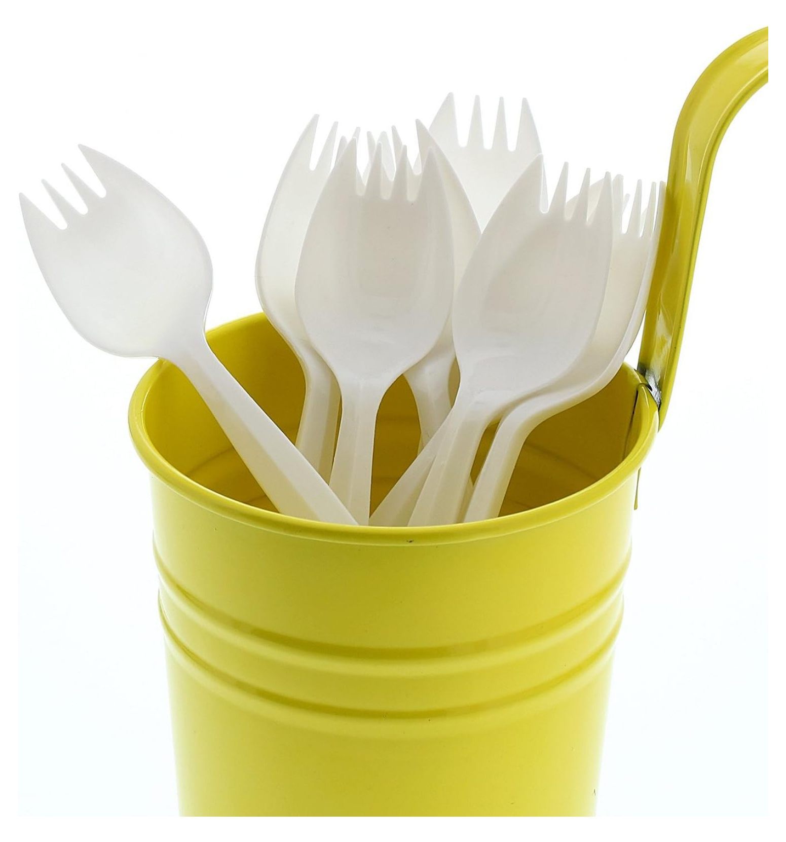 Homehour Medium Weight Polypropylene Sporks, White, Case of 1000