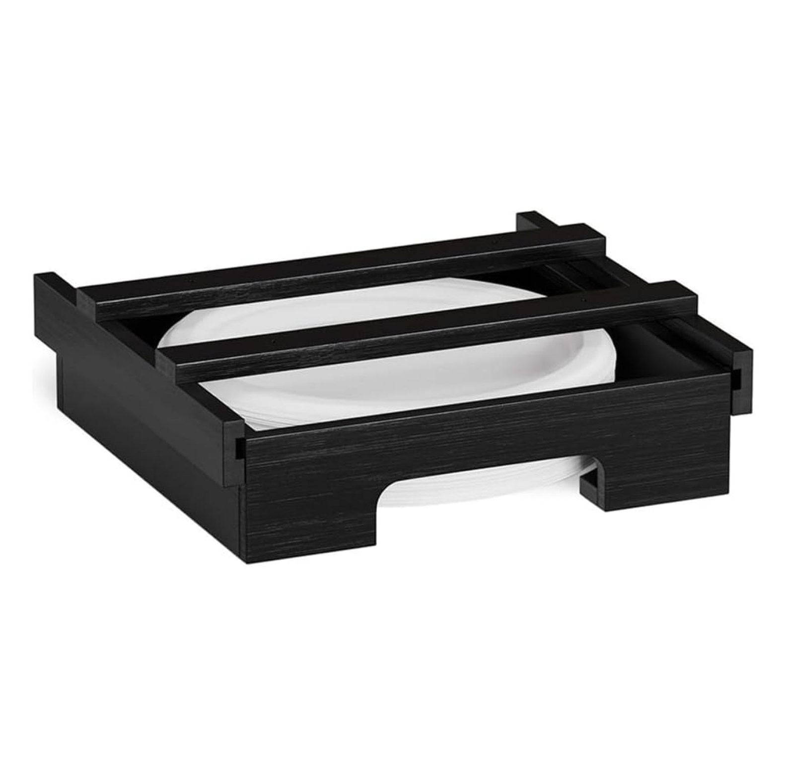 Homehours 10inch Paper Plate Dispenser, Under Bamboo Plates