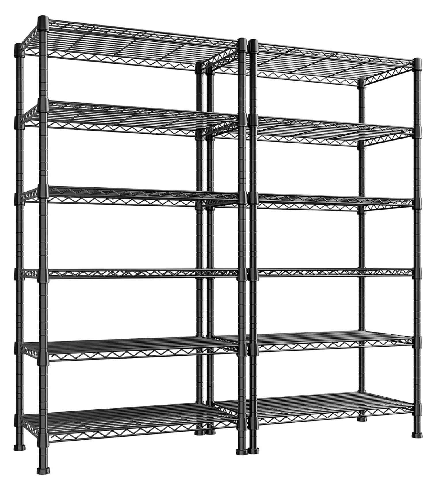 Homehours 6tire Wire Shelving Rack,Storage Shelves Metal Shelves for