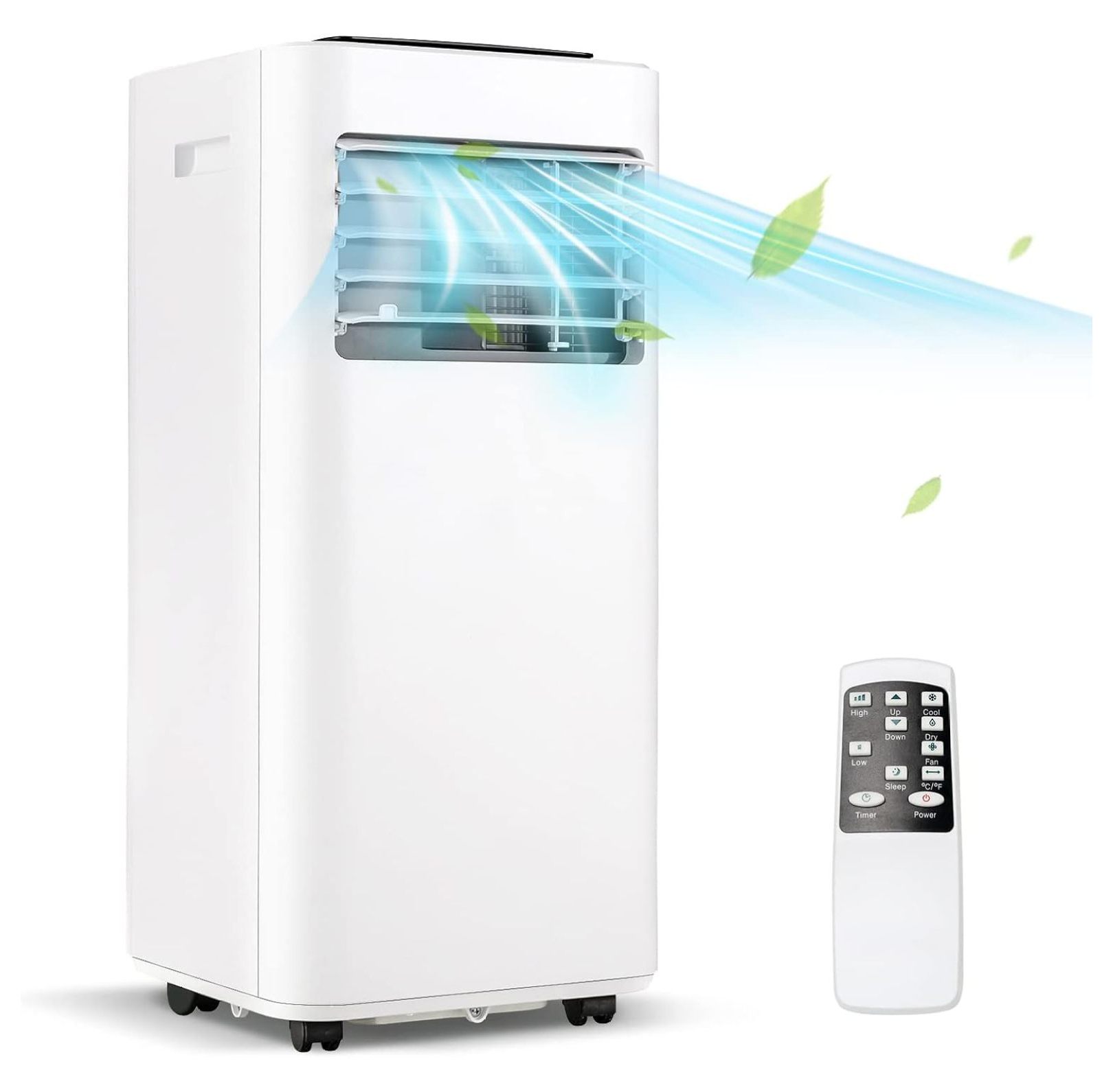 Homehours 8000 BTU Portable Air Conditioner, 3in1 Room Unit with Control, , 24H Timer, Window
