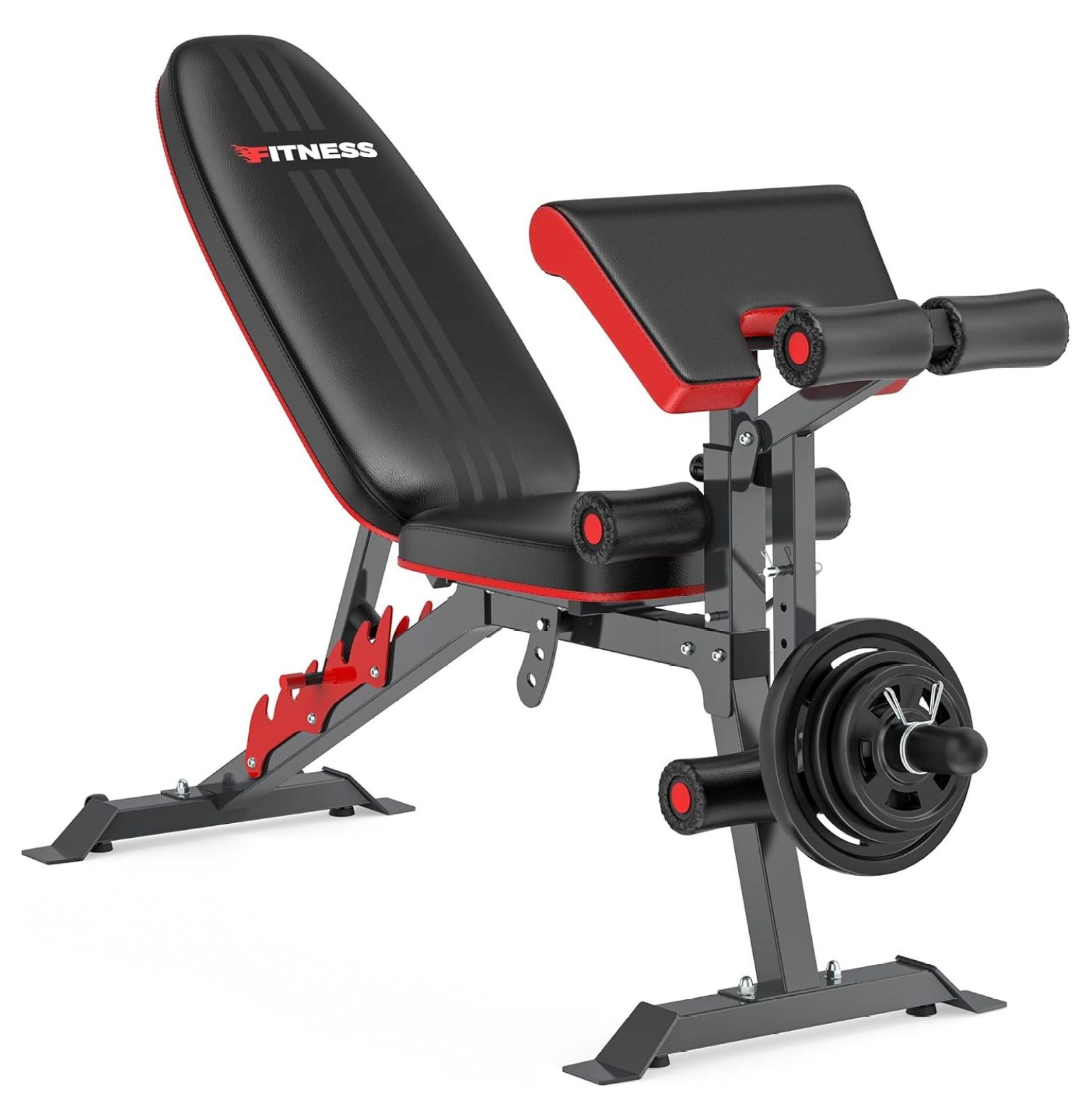 Homehours Adjustable Weight Bench Press, 800lbs Load Workout Bench with