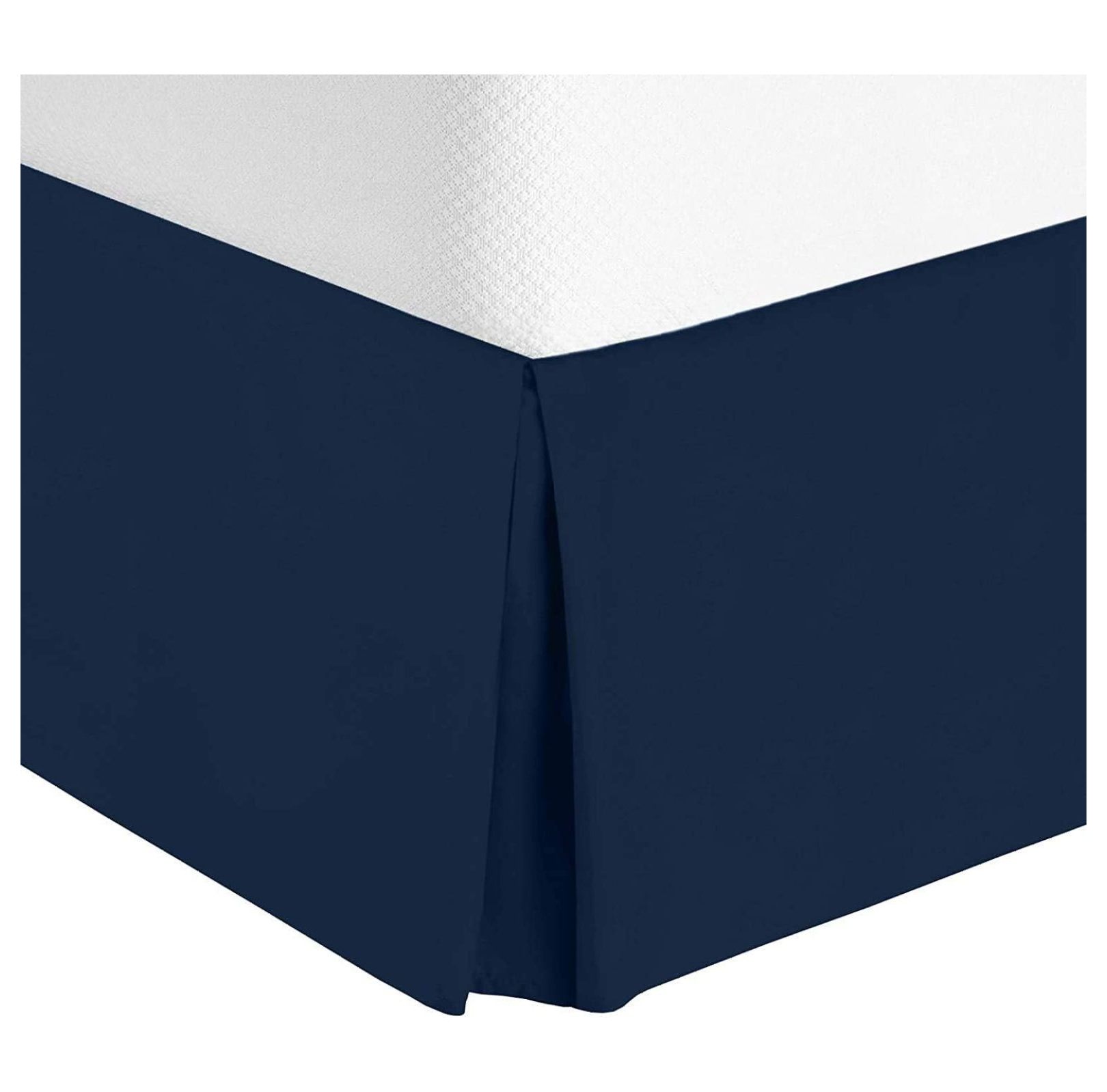 Homehours Hotel Luxury Queen Split Corner Bed Skirt 21 Inch Drop Solid