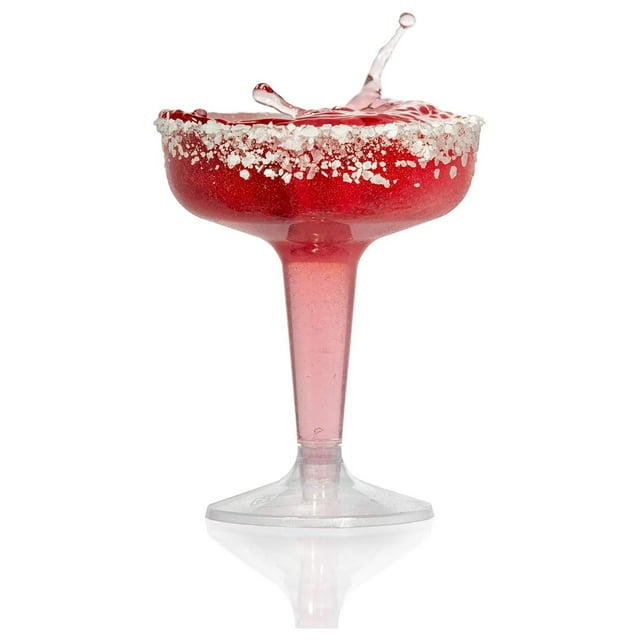 Homehours Pack of 96 Heavy Duty Clear Plastic Cocktail Glasses The ...