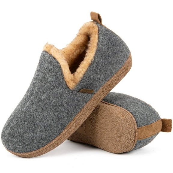 Homeier Ralph Women's Warm Cozy Memory Foam Slippers Indoor Outdoor House Shoes with Fleece Lining Non-Slip Sole