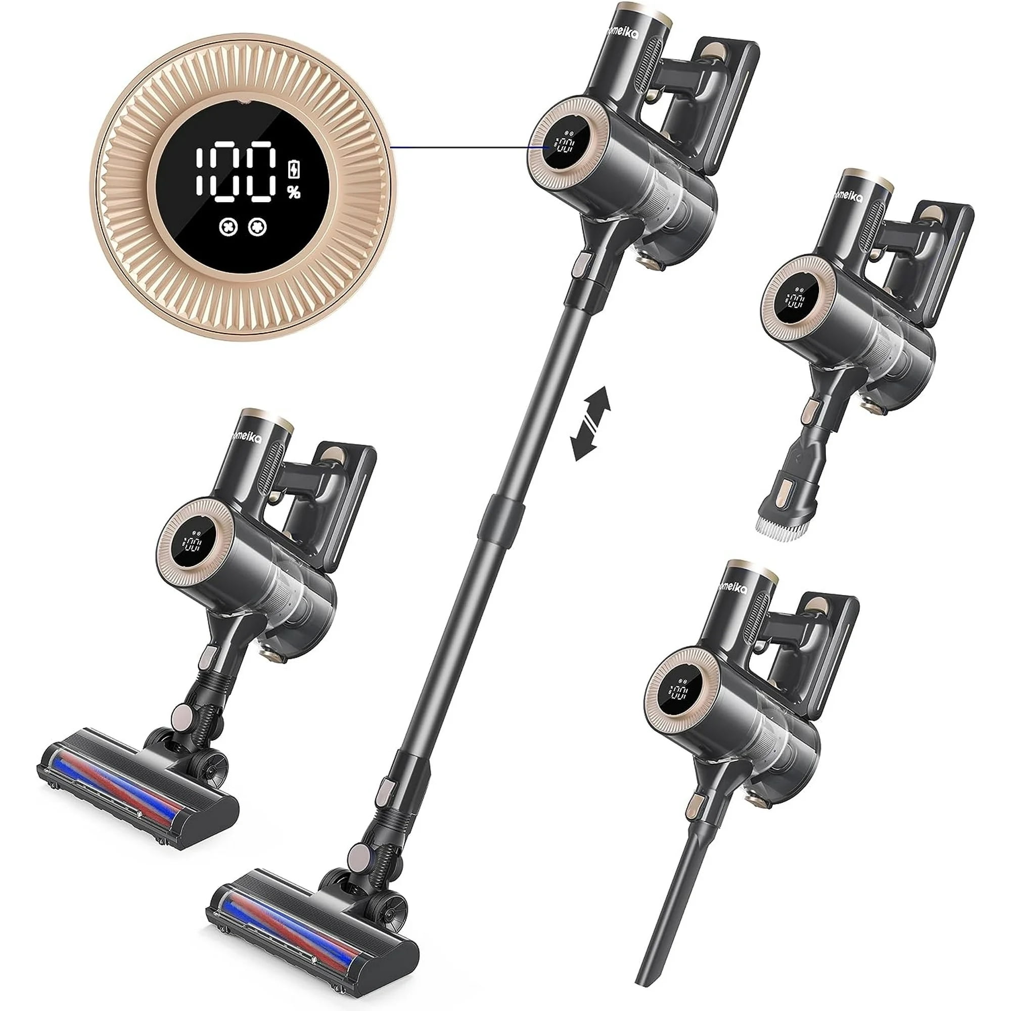 Homeika Cordless Vacuum Cleaner, 20Kpa Powerful Suction Vacuum with LED Display, 8 in 1 Lightweight Stick Vacuum with 30 Min Runtime Detachable Battery Sansujyuku sansujyuku.com