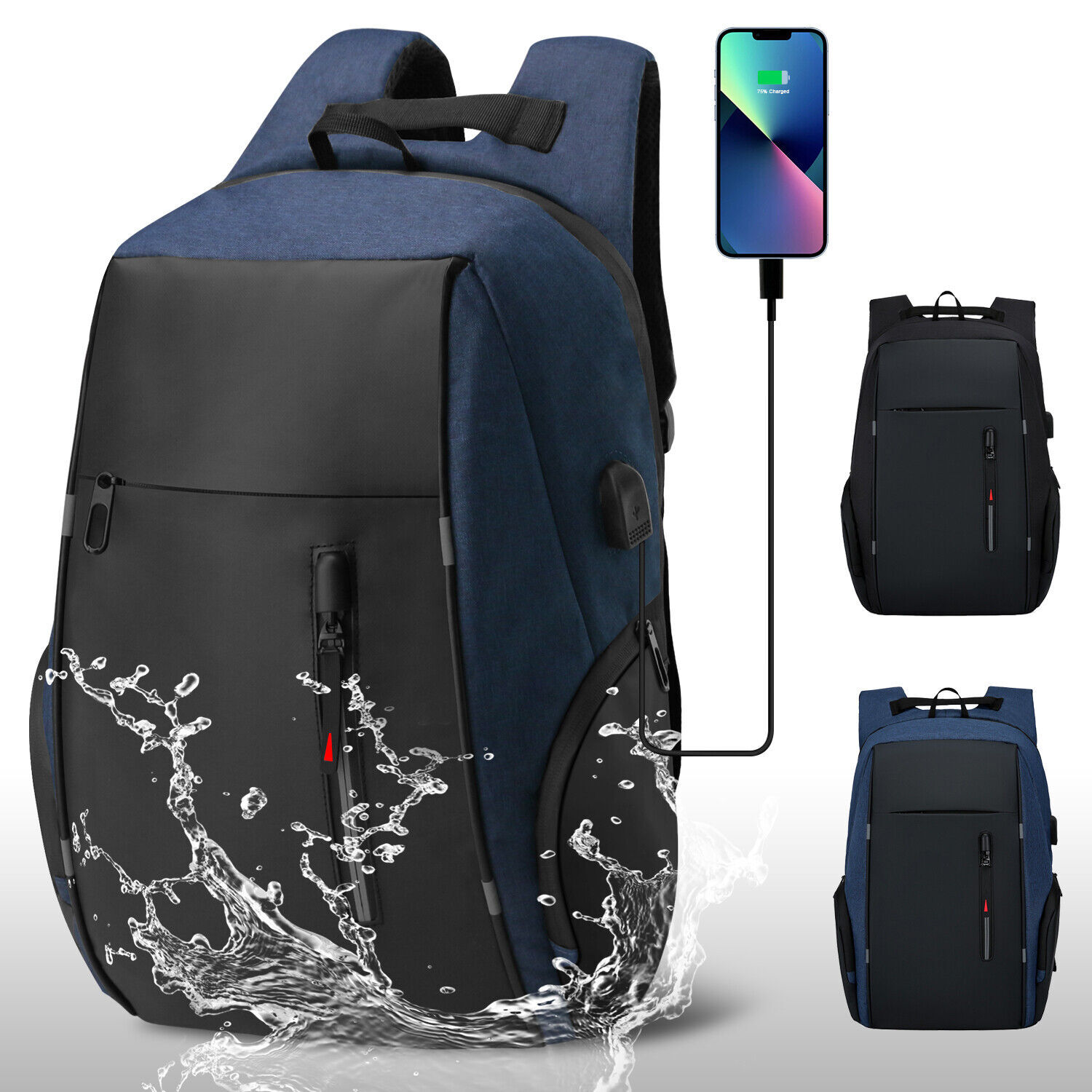 Opack Rfid-safe Travel Laptop Backpack With Usb Charging Port - Walmart.com