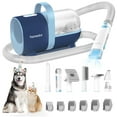 thumbnail image 1 of Homeika Pet Grooming Vacuum Cleaner Kit, 8 Pet Grooming Tools, 6 Nozzles, 1.5L Cup, Storage Bag, Dog Grooming Vacuum with Nail Grinder/Paw Trimmer/Shedding Brush for Dog Cat, Blue, 1 of 9