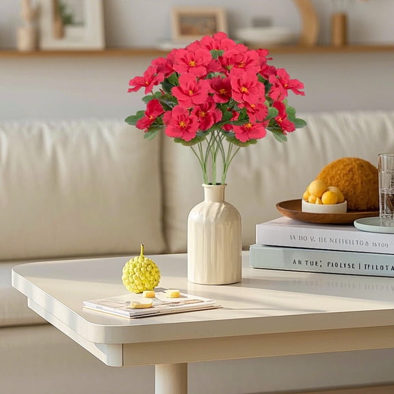 Homekingdee Cloth Artificial Flower - Well-Made Vibrant Real-Like Fake Flower for Home Decor Wedding Party Office Garden Decoration