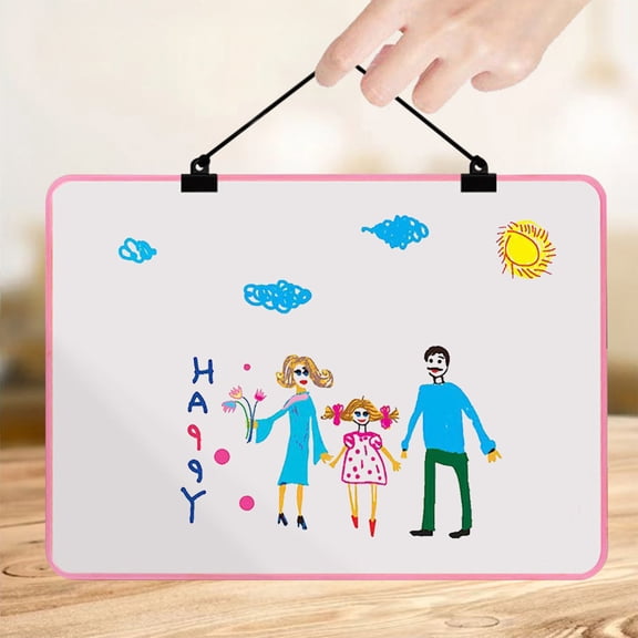 Homekingdee Double Sided Magnetic Writing Board - Metal Memorandum Board 11.69x8.27 Inches with Strong Magnet for Office Home Student School Use