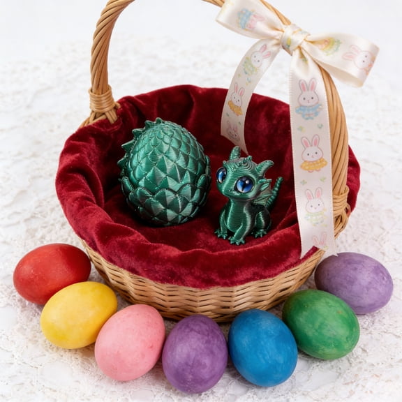 Homekingdee Easter Hatchable Dragons Egg Toy Assembly Colorful Dragons Figurine - 4 Colors Plastic Dragon Model Gift for Kids Teens Adults Holiday Play Collectible