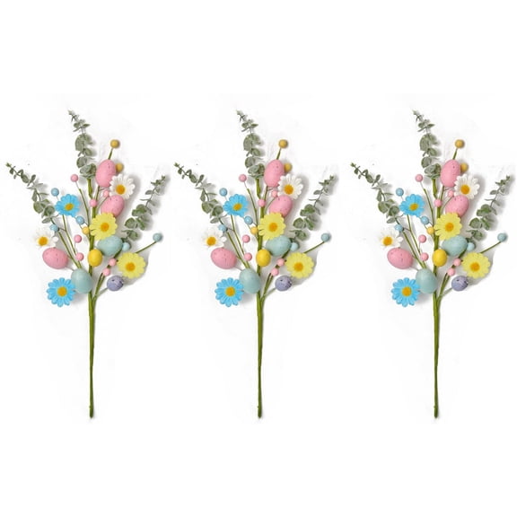 Homekingdee Easter Revival Branch Cutting Decorations - DIY Flower Bundle with Colorful Mixed Flowers for Easter Tree Home Party Decoration