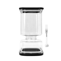 Homekingdee Glass Pickle Jar,Olive Hourglass Jar with Strainer,Airtight Glass Jar Pickle Juice Separator Flip Pickle Jar for Gherkin Jalapeno