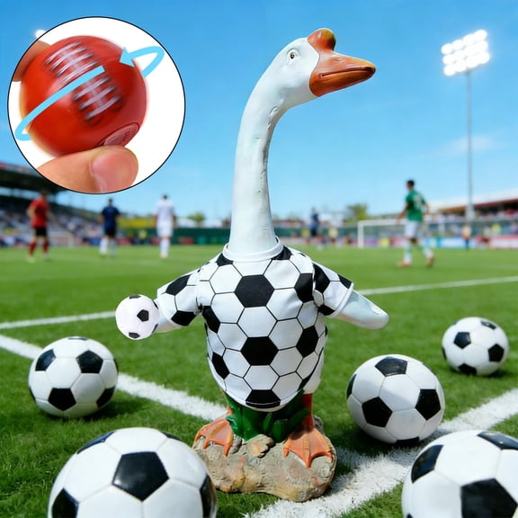 Homekingdee Gooses Clothing - 23 Inch Worlds Cup Basketball Football Sports Theme Porch Goose Costume with Rotating Sleeves Balls for Outdoor Decor