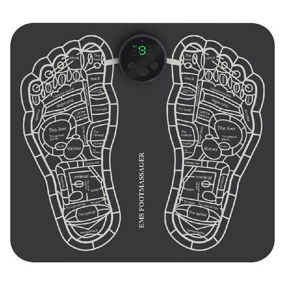 Homekingdee Massage Mat Foot Reflexology Pulses Therapy Pad - Microcurrent Foot Massager Battery Powered for Home and Portable Use