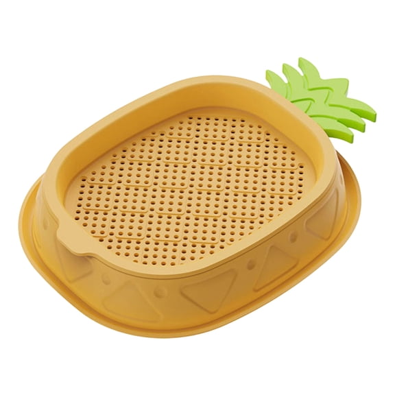 Homekingdee Pineapple-Shaped Hydroponic Seed Starters Nursery Tray - Soilless Plant Growing Kit with Transparent Water Basin and Lift-Out Tray for Easy Sprouting and Kitchen Decor