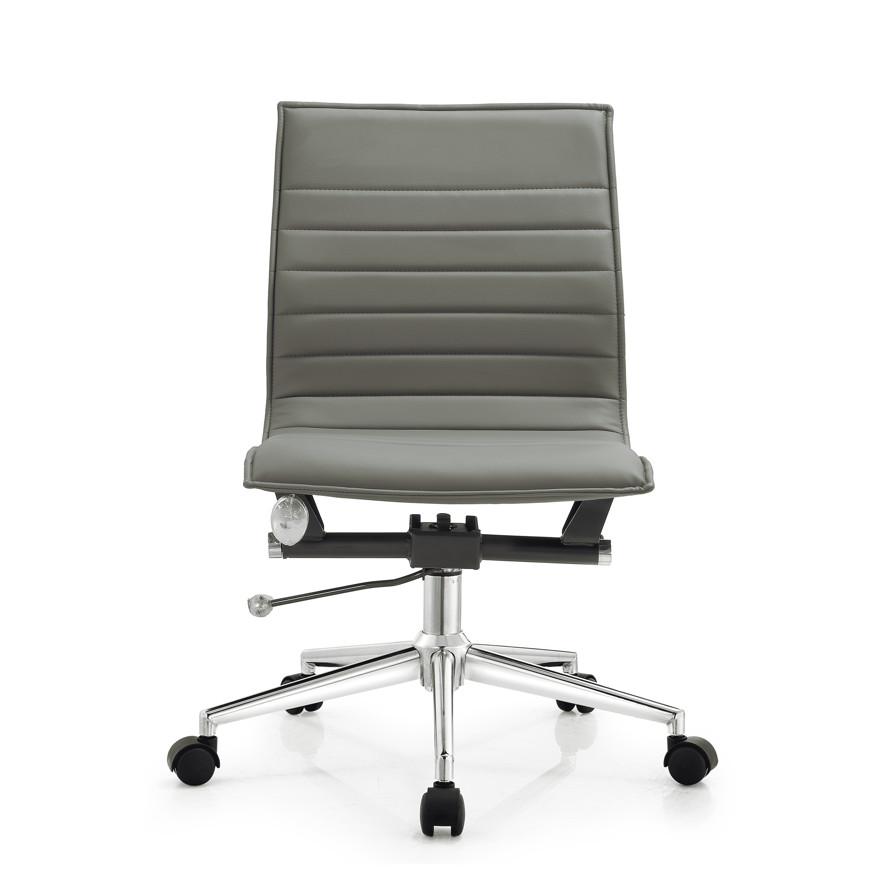 Homelala Black Contemporary Modern Ergonomic Mid back PU Leather No