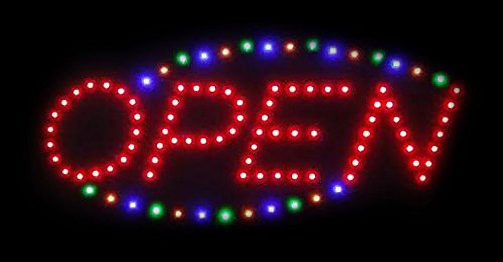 Homelala Open RGB Sign Large Letters High Visible Bright Colors Led