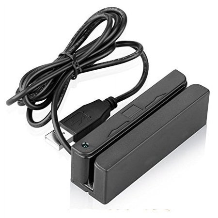 (Retired) 2xhome - POSMATE USB Mini Credit Card 3 Track Hi Lo Co Magnetic Reader Swiper for POS System Cashier Registry MSR