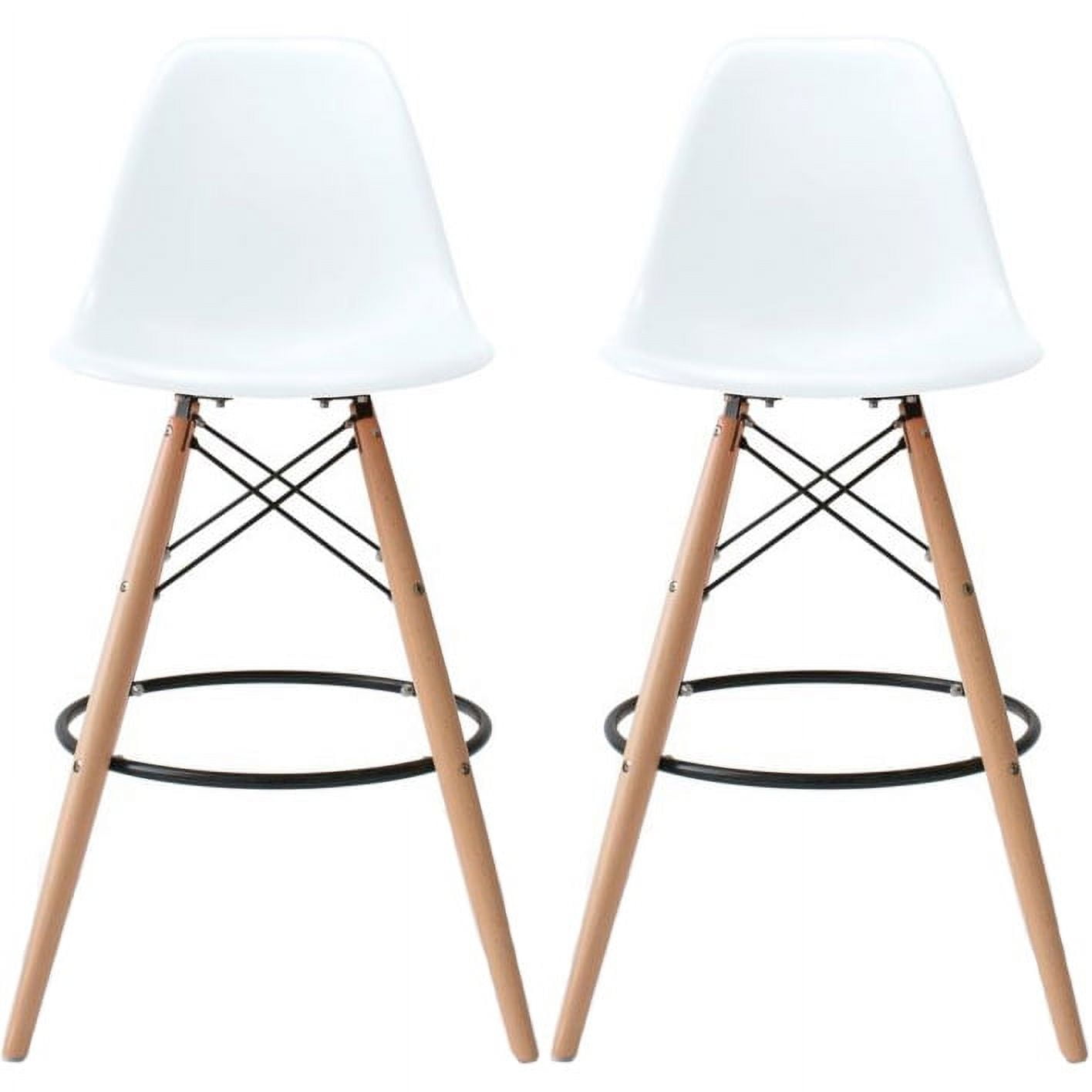 Set of 2, EIFFEL Natural Wood Bar Stool - 25 Seat Height - 2xhome - Modern  and Contemporary Furniture