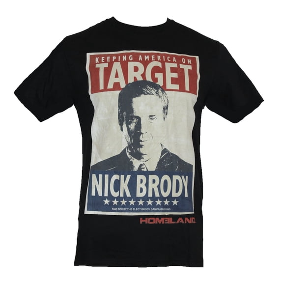 Homeland Mens T-Shirt -"Keeping America on Target" Nick Brody Poster Image (Large)