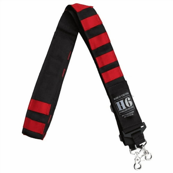 Homeland Six BLACK Radio Strap / Red Tab Regular, 56" - 66"