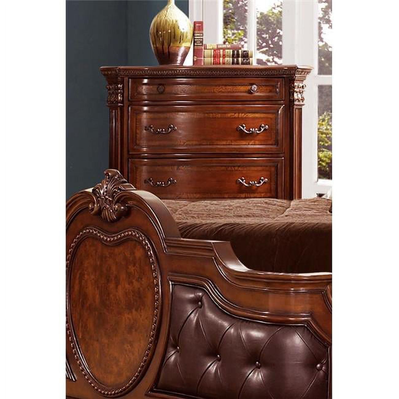 Warm Cherry Traditional Chest with Dovetail Drawers