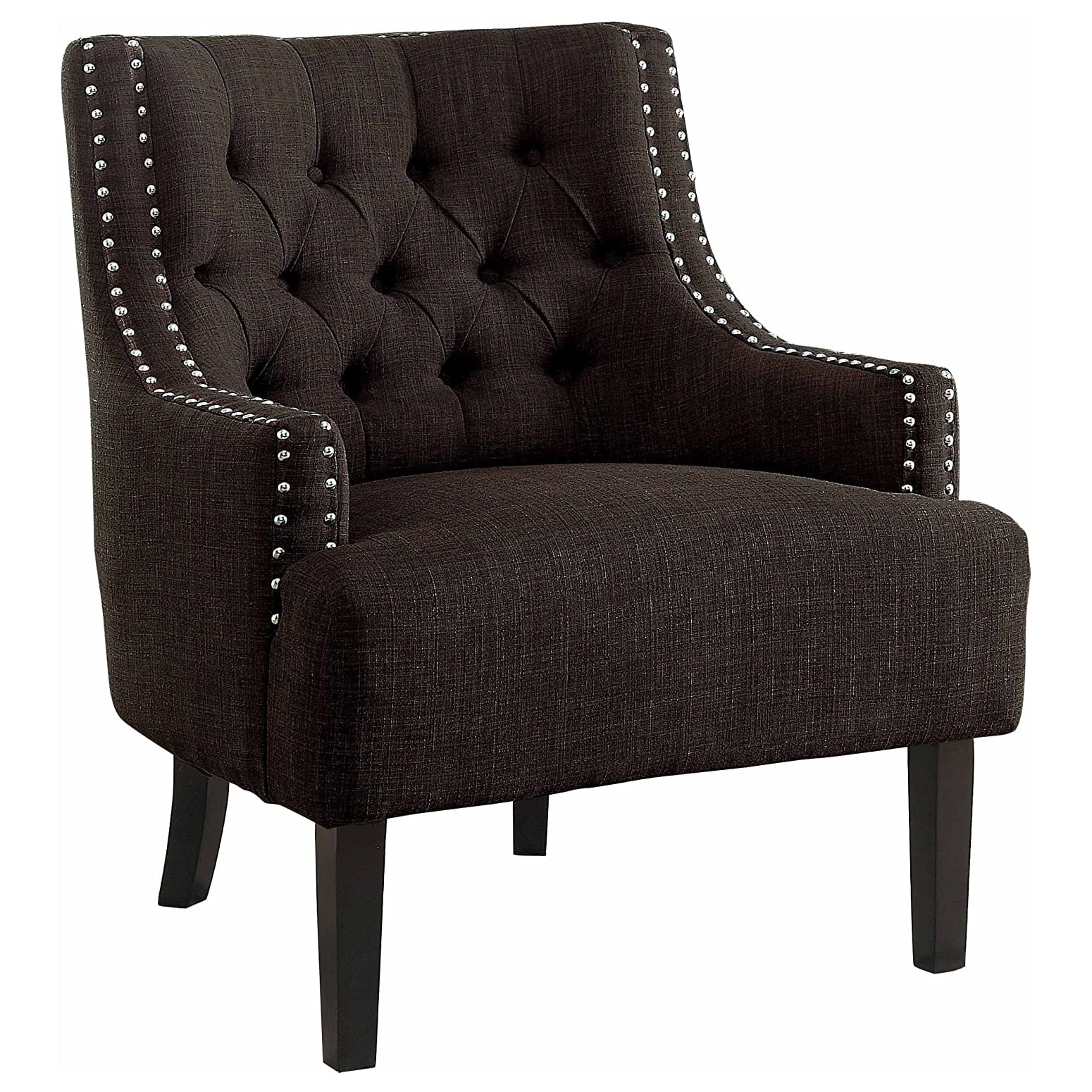 Homelegance Upholstered Diamond Tufted Accent Chair 18 inch Chair