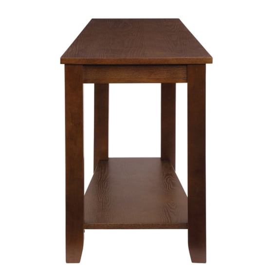 Homelegance Elwell Wood Modern Living Room Wedged Chairside Table, Espresso